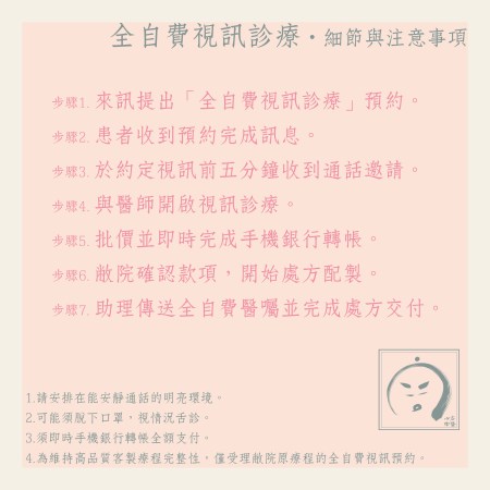 診所公告：全自費視訊診療 ‧ 細節與注意事項